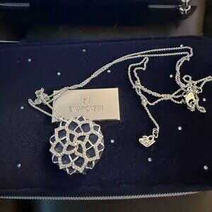 swarovski long pendant necklace